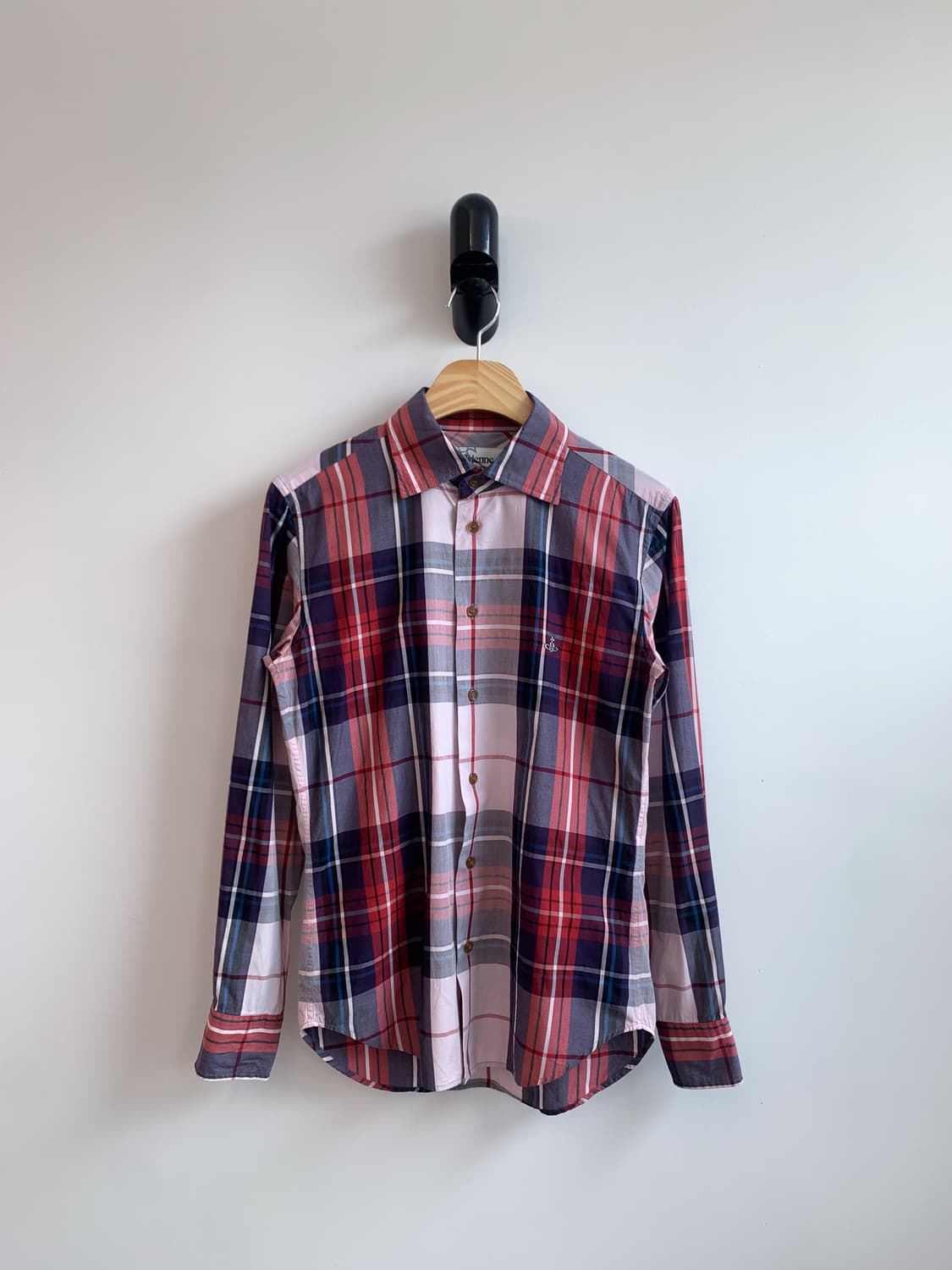 90-95 비비안 웨스트우드 orb 체크 셔츠 상품이미지2