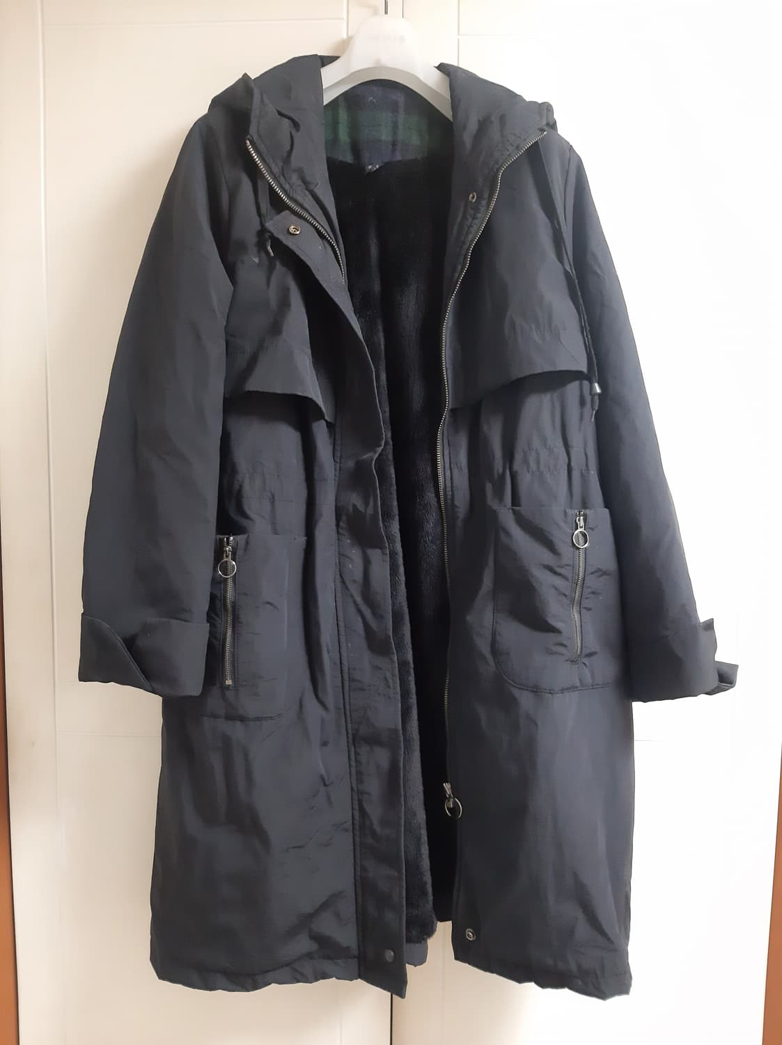 타임st 퍼 안감 사파리 코트 자켓 M 상품이미지1