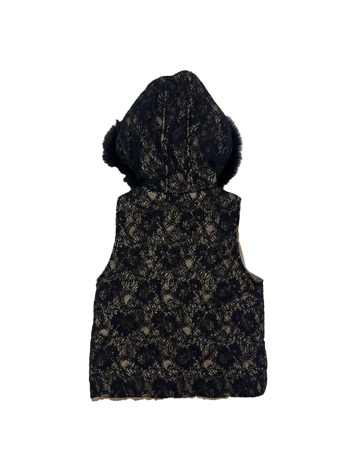 L’Atelier Faux Fur Trim Lace Vest 상품이미지2