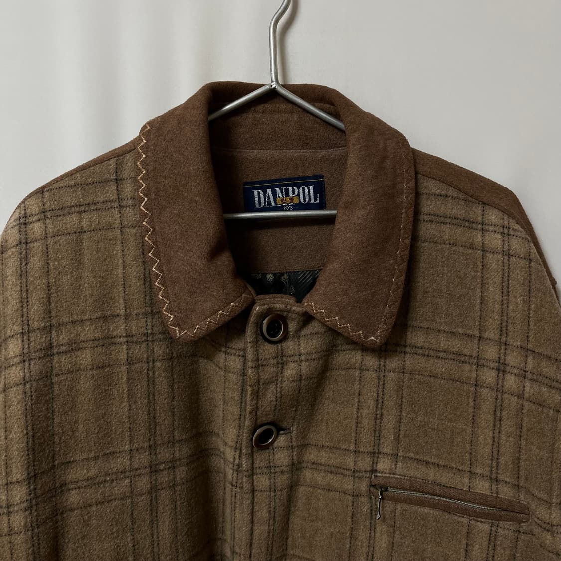 덴폴 체크 모직 코트 자켓 XL/105 상품이미지2