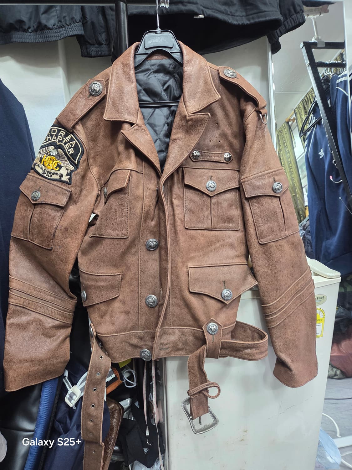 빈티디   브라운   가죽자켓 상품이미지1