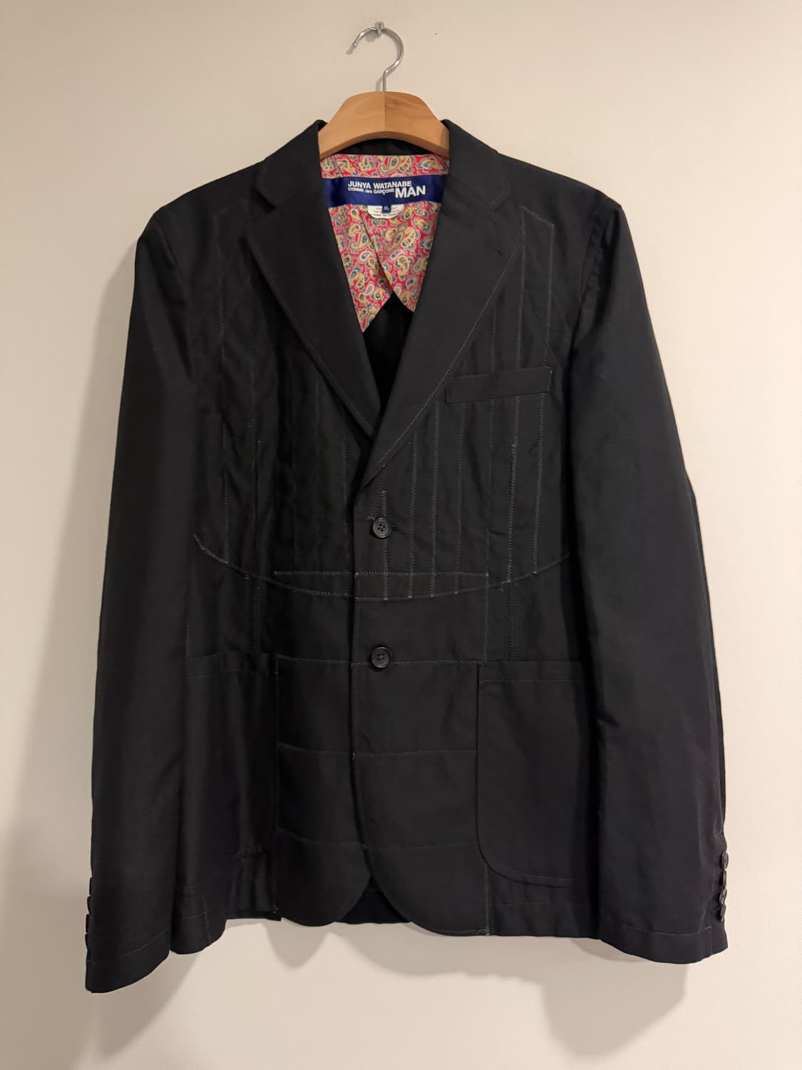 준야 와타나베 꼼데가르송 MAN 패턴 테일러드 자켓 AD2019 XL 상품이미지2