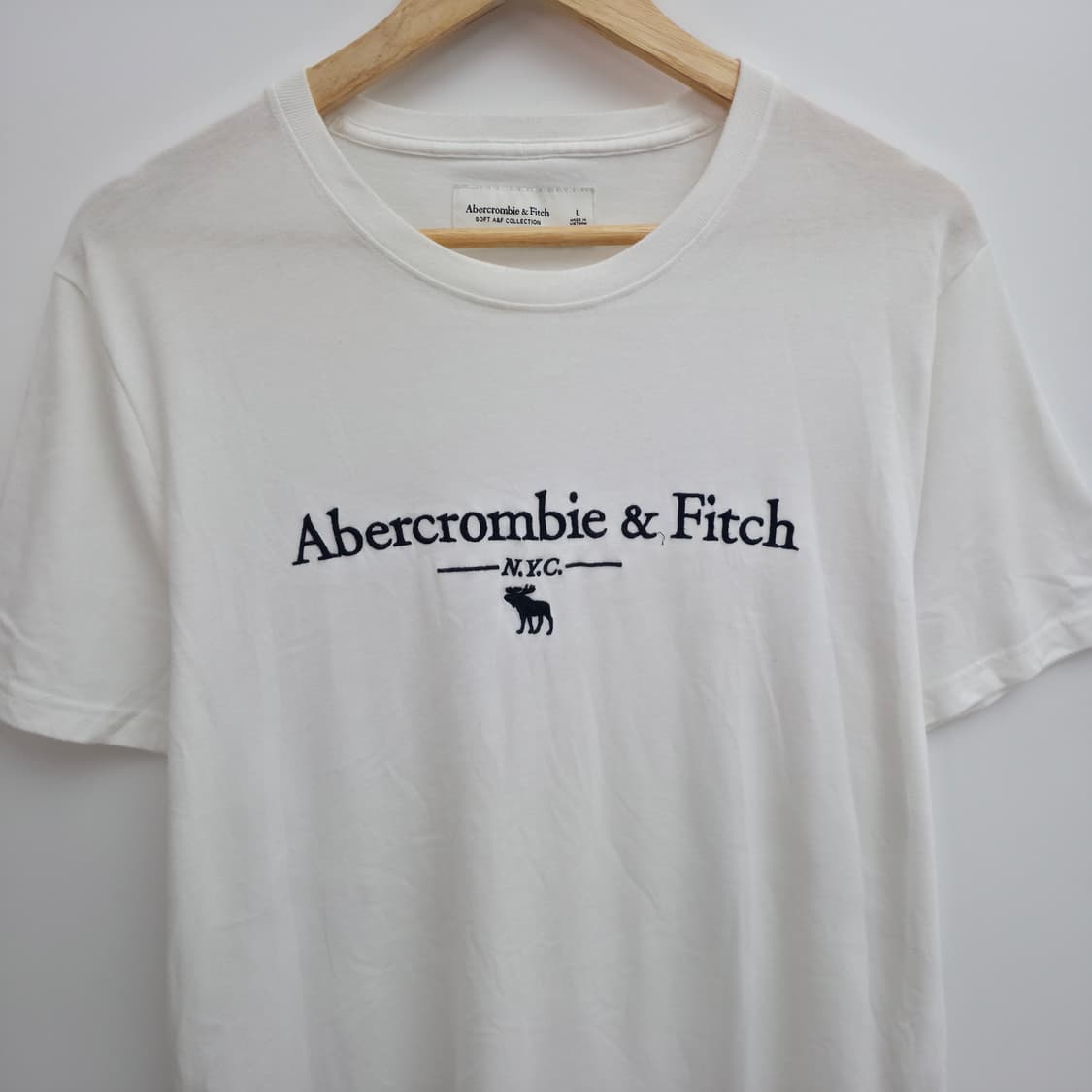 [L] 아베크롬비 화이트 반팔 티 상품이미지2