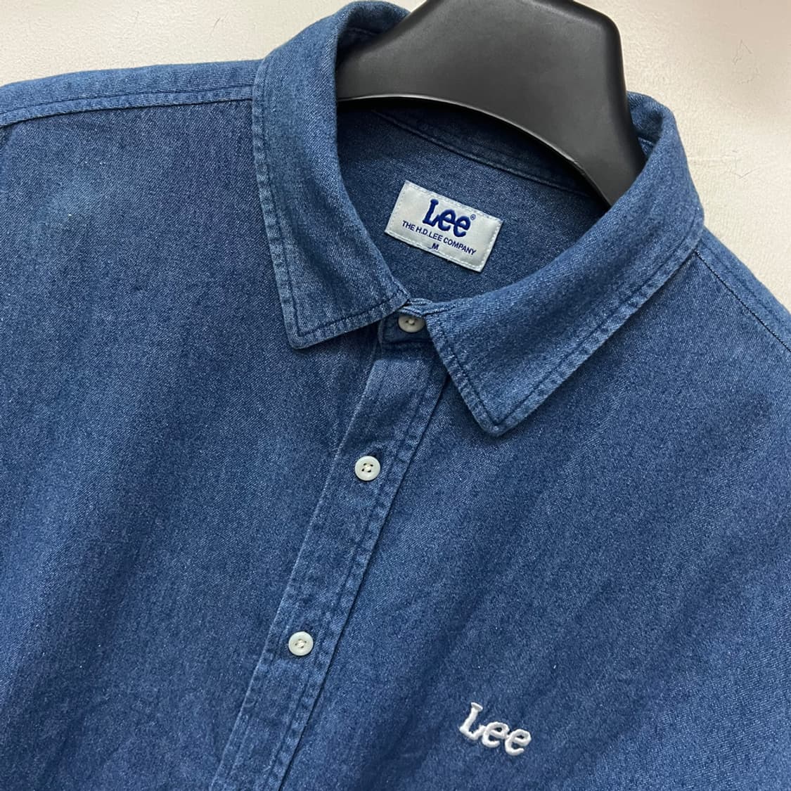 Lee 리 로고 오버핏 데님 셔츠 M 상품이미지3