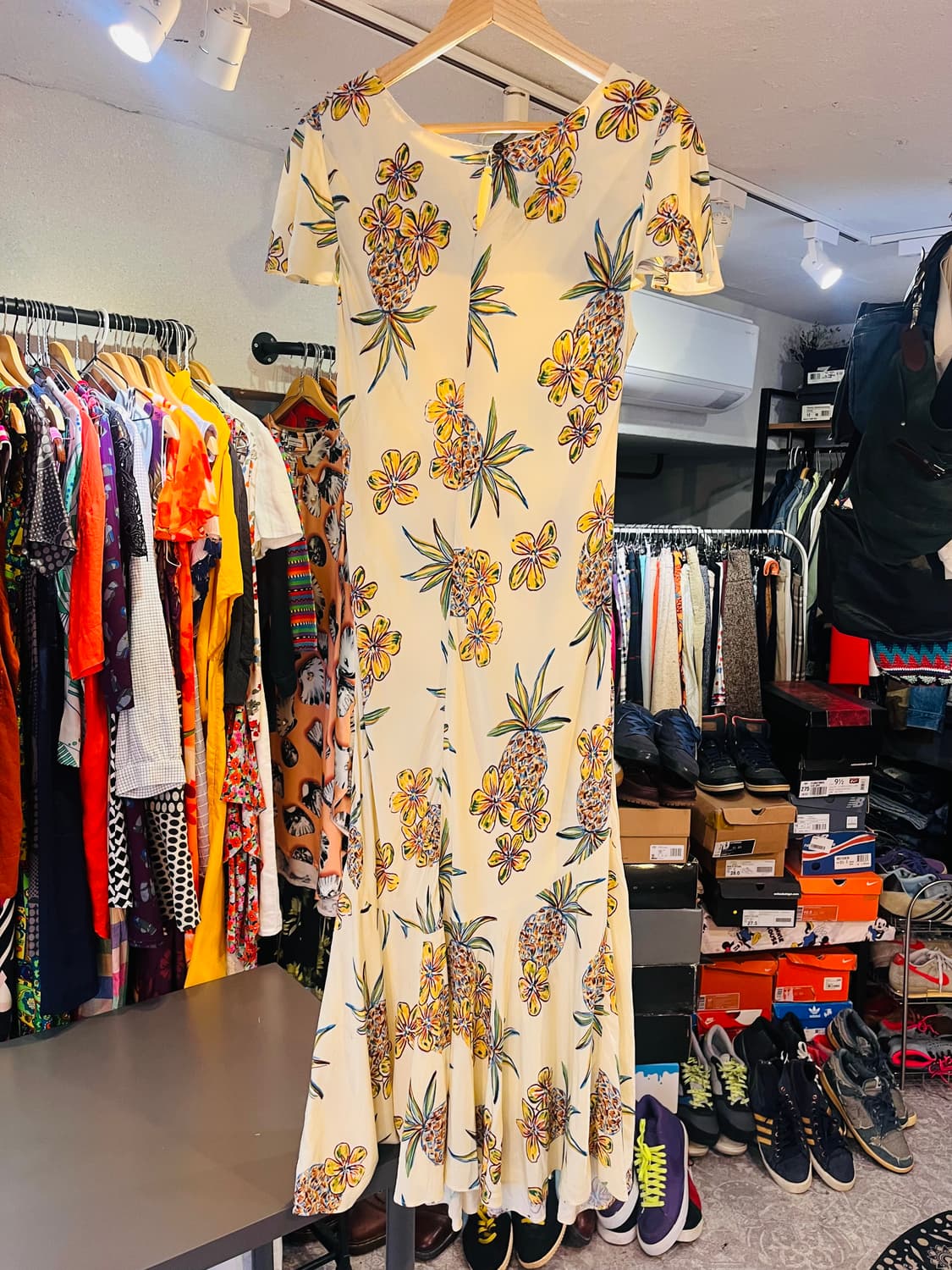 투 팜스 파인애플 패턴 레이온 원피스 (하와이산) 상품이미지2