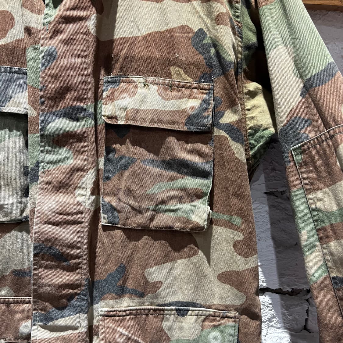 90s BDU미군 우드랜드 밀리터리 포켓셔츠 상품이미지3