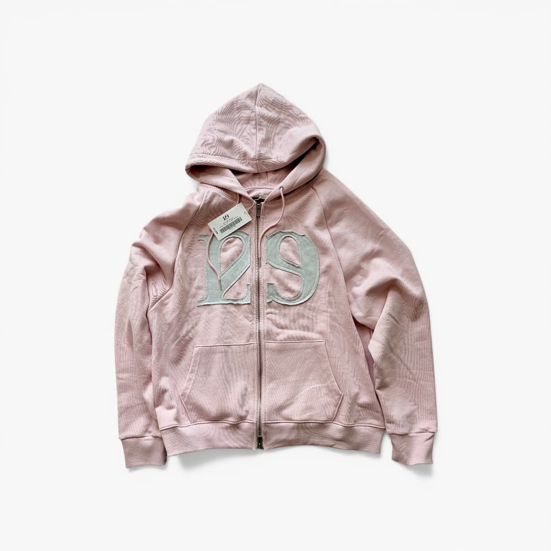 일리고 로고패치 후드 집업 라이트핑크 상품이미지2