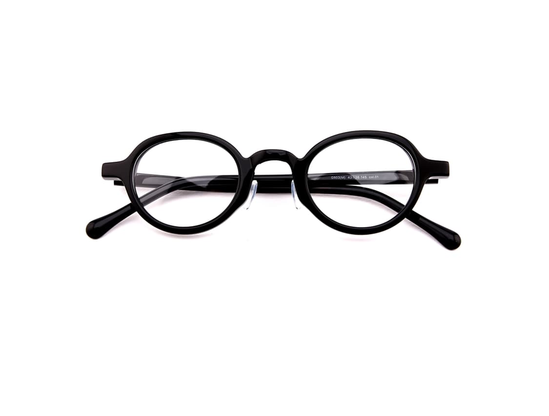 43"사이즈 오벌형 안경, 블랙
 상품이미지1