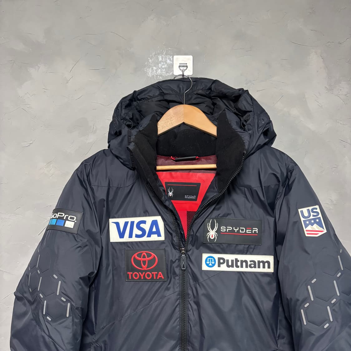 스파이더 US 스키팀 피나클 구스다운 패딩 상품이미지2