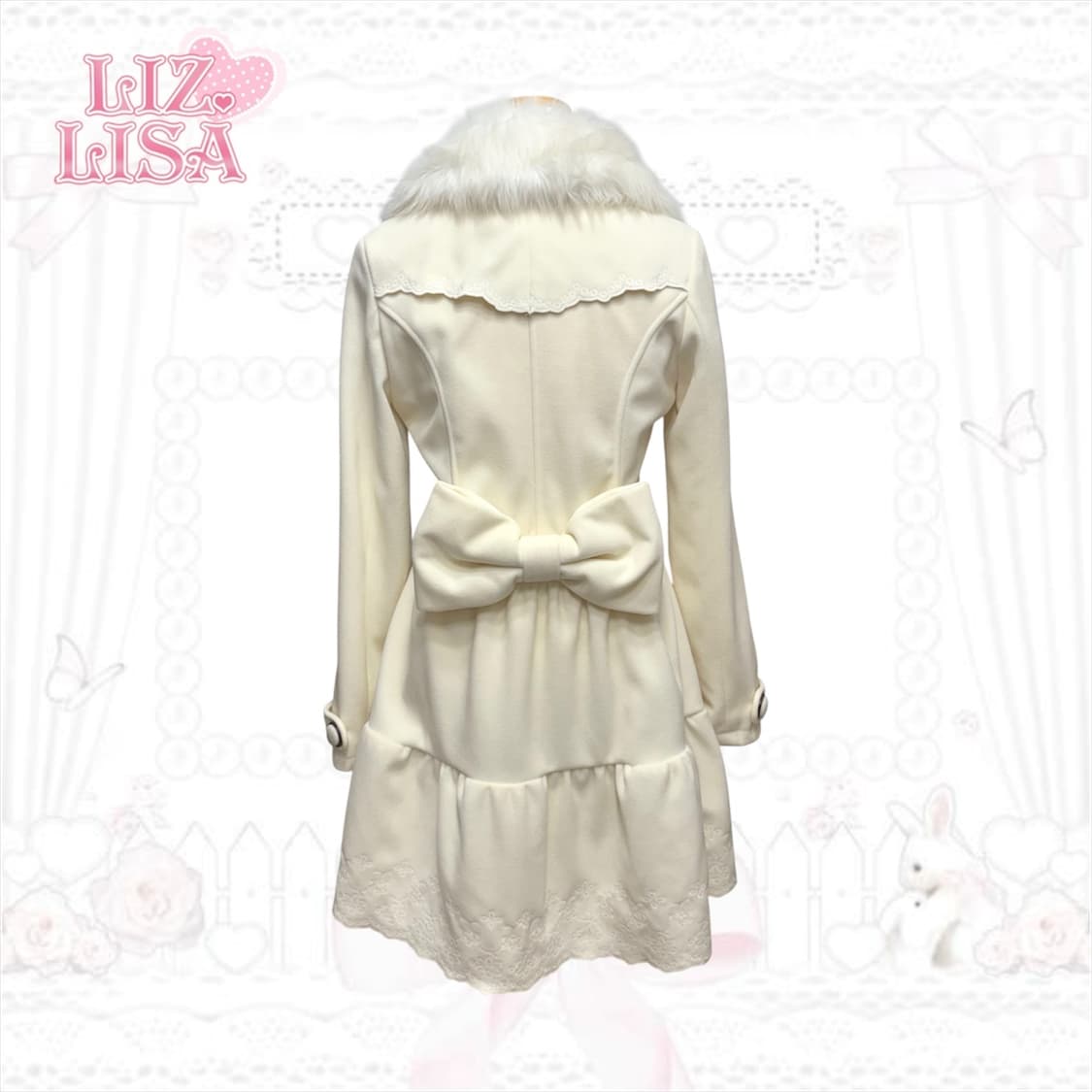 리즈리사 빅리본 퍼 코트 히메갸루 라떼갸루 상품이미지3