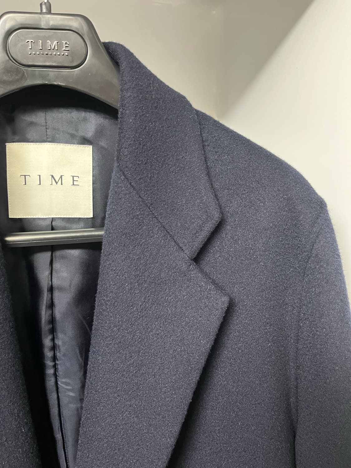 타임옴므 20주년 다크네이비 체스터 벨티드 코트 100사이즈 상품이미지3