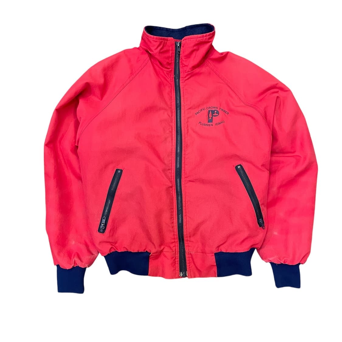 U.S.A. 레드 안감기모 봄버 자켓 점퍼 M 상품이미지1