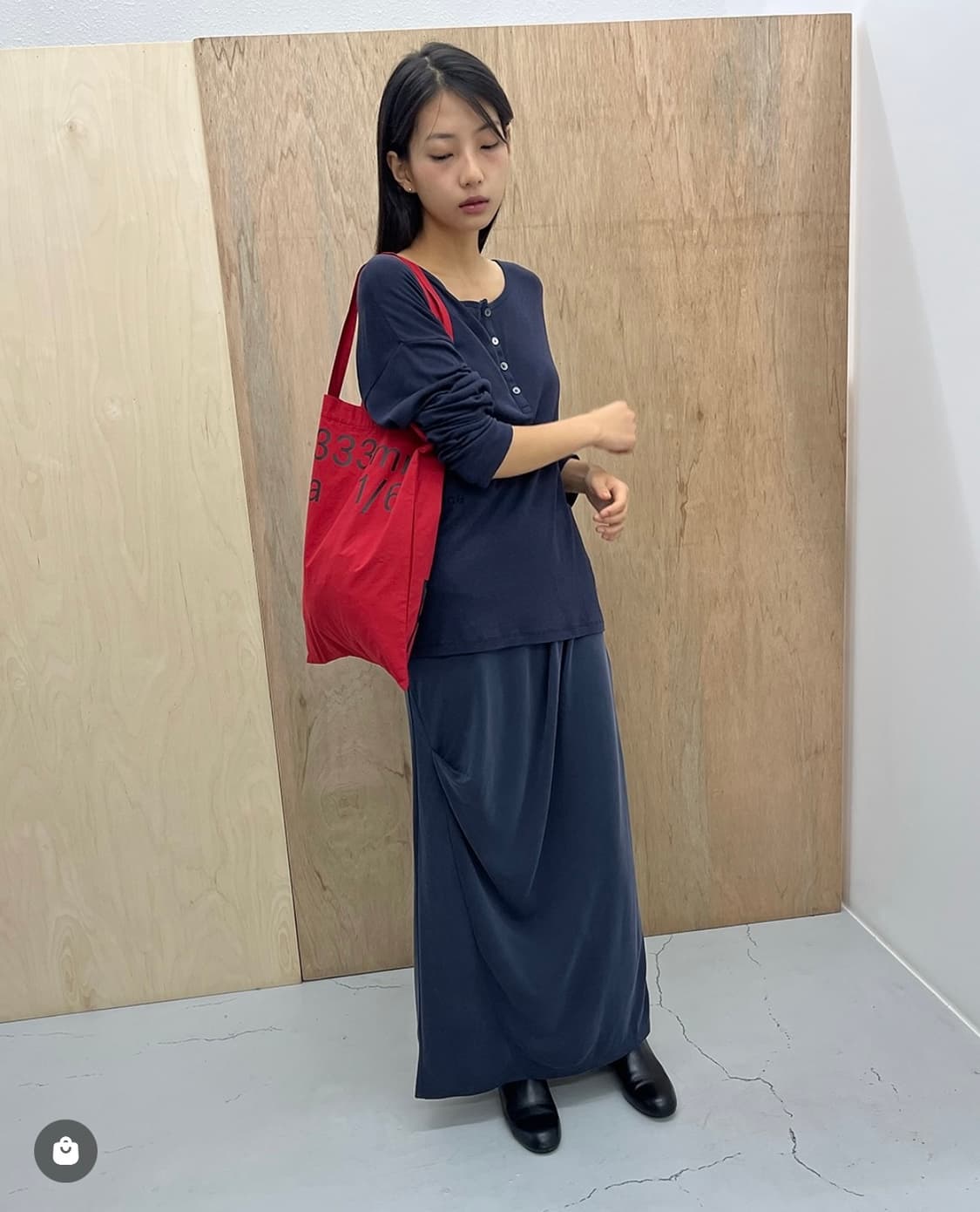 PICA draped maxi skirt 파이카 치마 상품이미지1