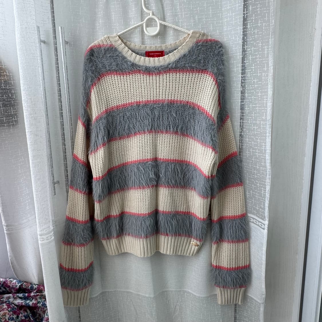 보들한 그레이 아아보리 긴팔 니트 M 상품이미지2