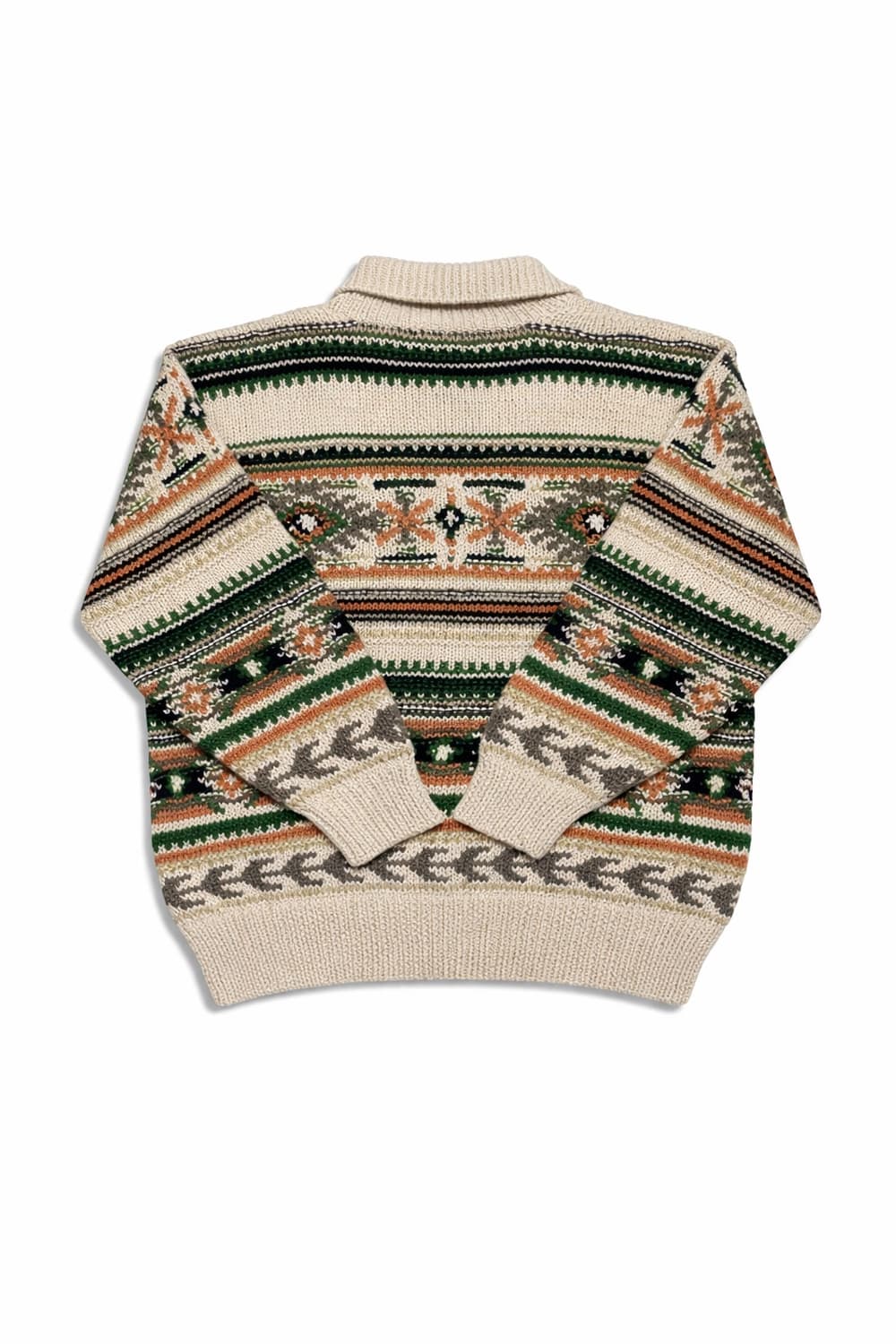 JPN 일본 빈티지 노르딕 페어아일 보헤미안 패턴 가디건 니트 스웨터 상품이미지2