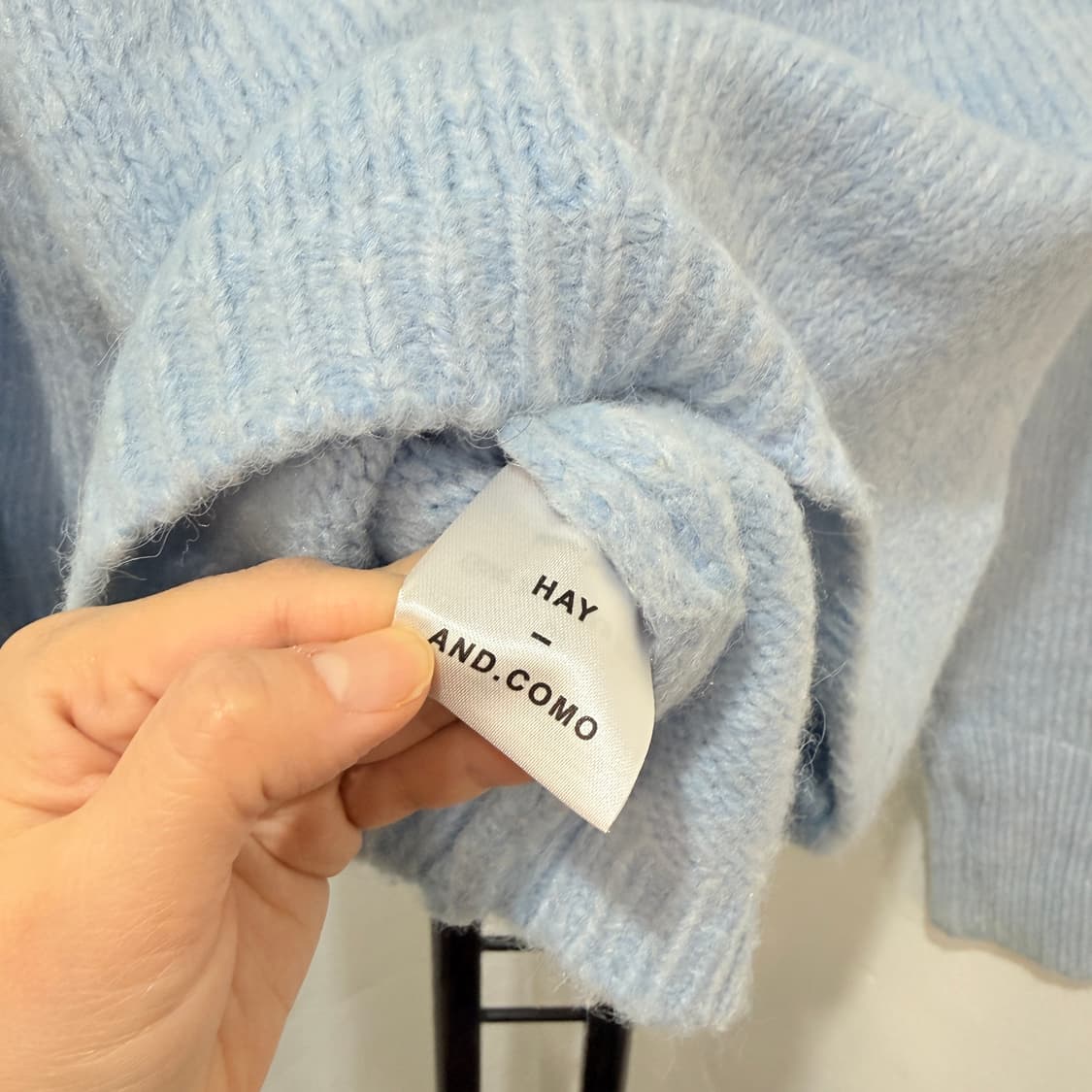 라운드 블루 크롭니트 하늘니트 hay 4059 상품이미지5