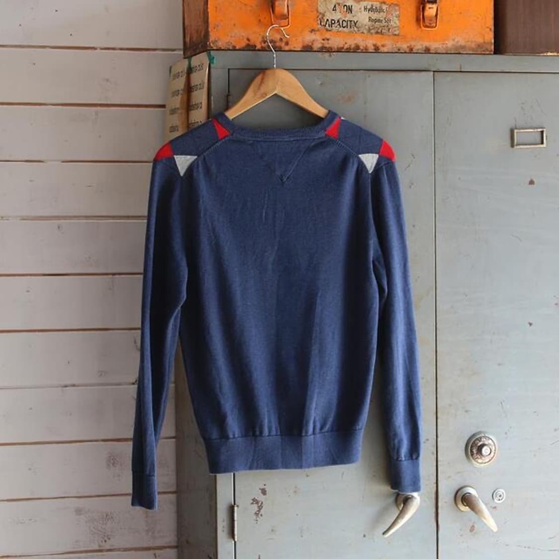 TOMMY HILFIGER 아가일 브이넥 니트 (90) 상품이미지3