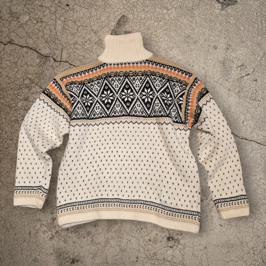 80s 엘리 캄파뇰 로 페어아일 하프집업 스웨터 상품이미지6