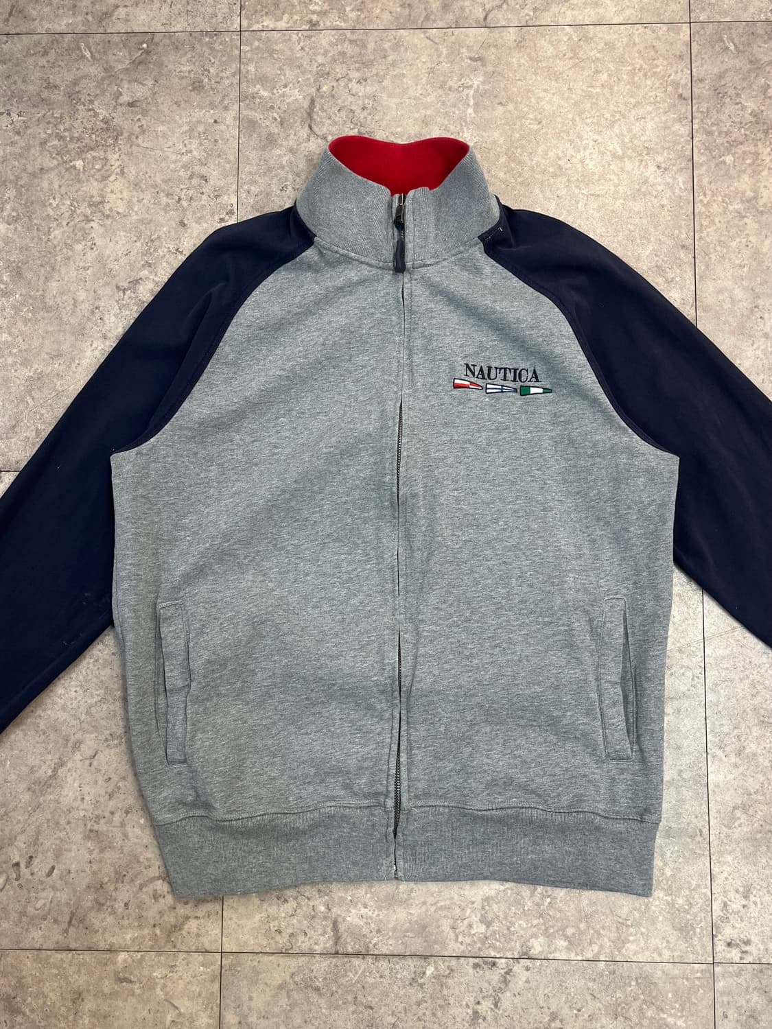 노티카 배색 집업 져지 그레이 M #csz2639  상품이미지5