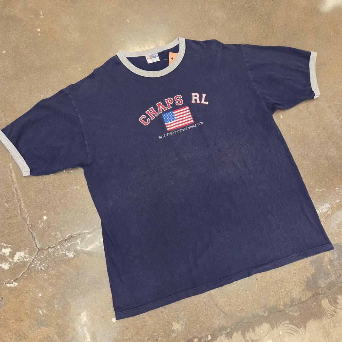 90s 챕스 랄프로렌 Made in USA 링거티 반팔티 상품이미지2