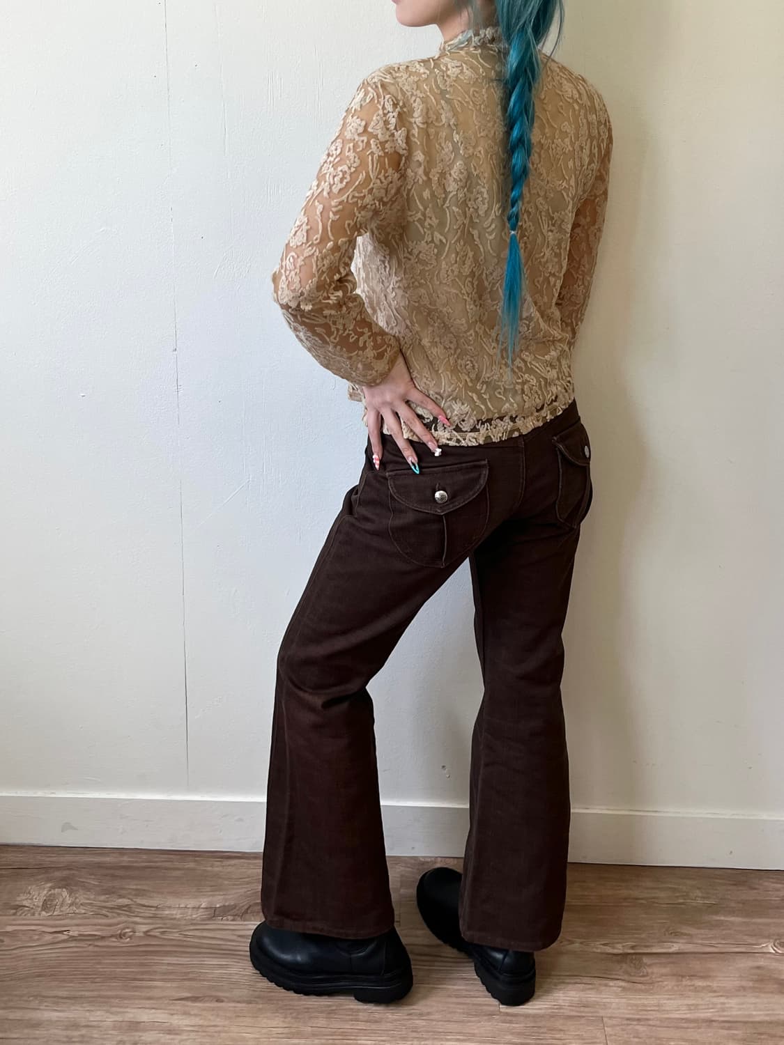 KATHARINE 아카이브 브라운 데님진 상품이미지6