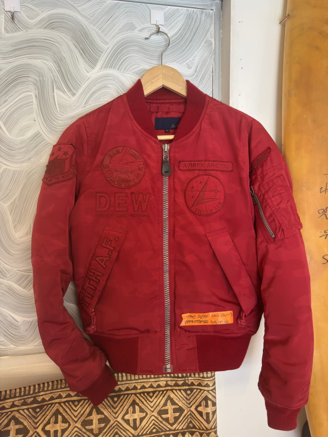 아비렉스 MA-1 플라이트 자켓 레드 JAPAN 상품이미지1