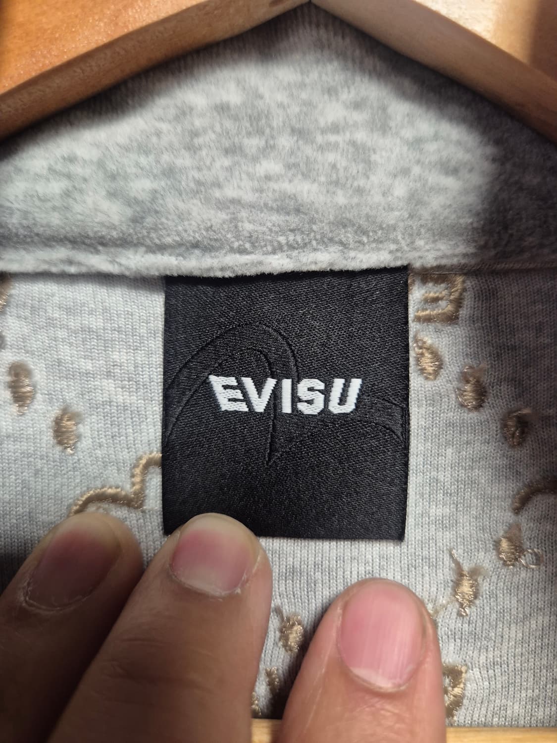 EVISU 에비수 올오버 패턴 후리스 집업 105 XL사이즈(상태A급) 상품이미지9