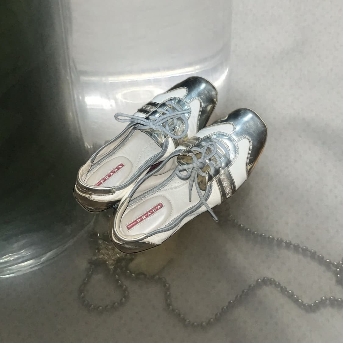 프라다 스포츠 골드 발레코어 y2k 플랫슈즈 상품이미지2