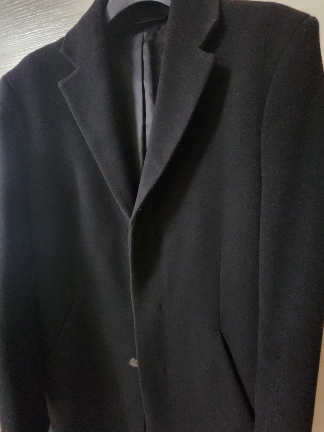 띠어리 히든버튼 블랙 싱글 코트 S(95) 상품이미지3