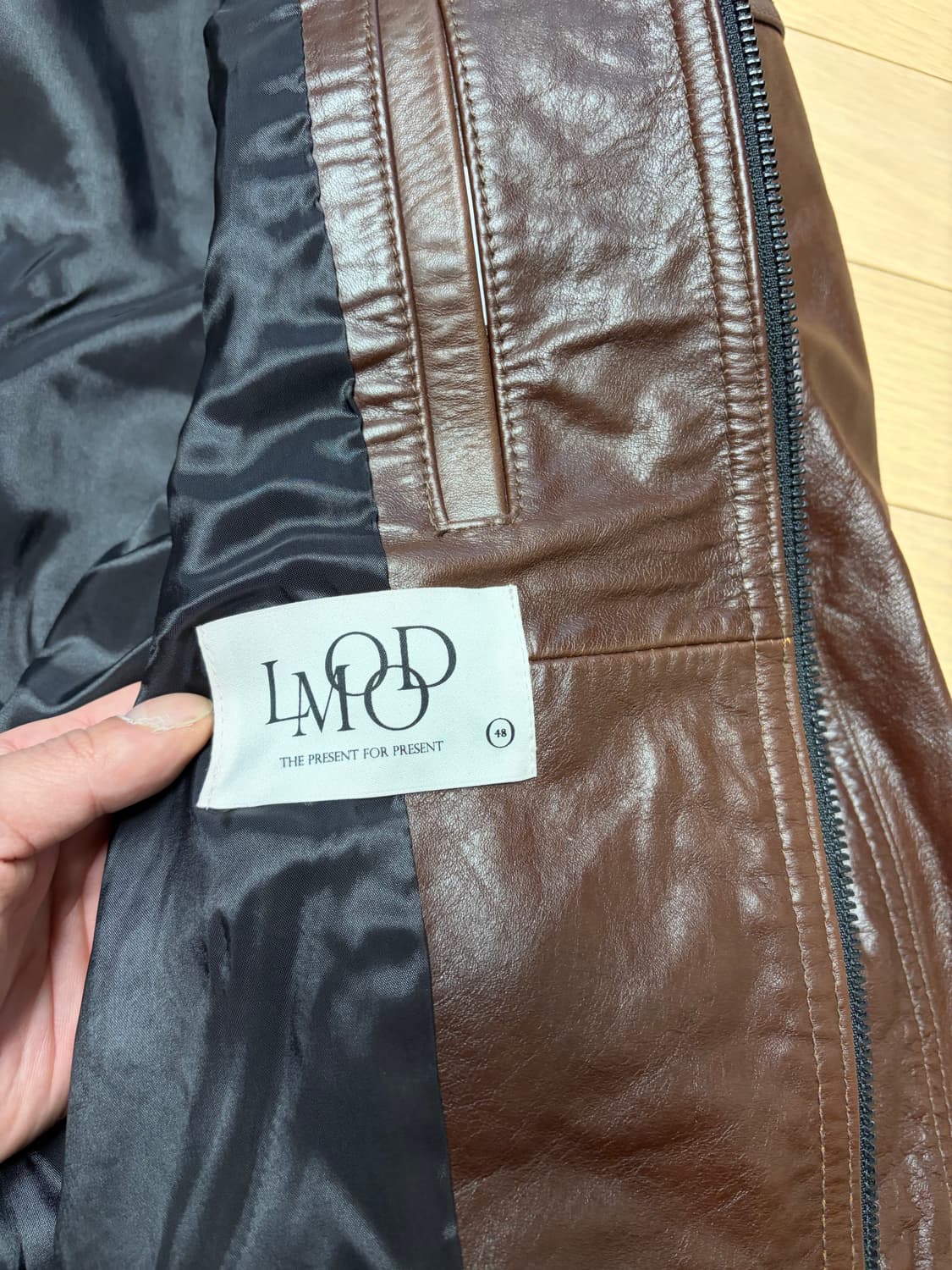 엘무드 소가죽 레더자켓 48 사이즈 상품이미지3
