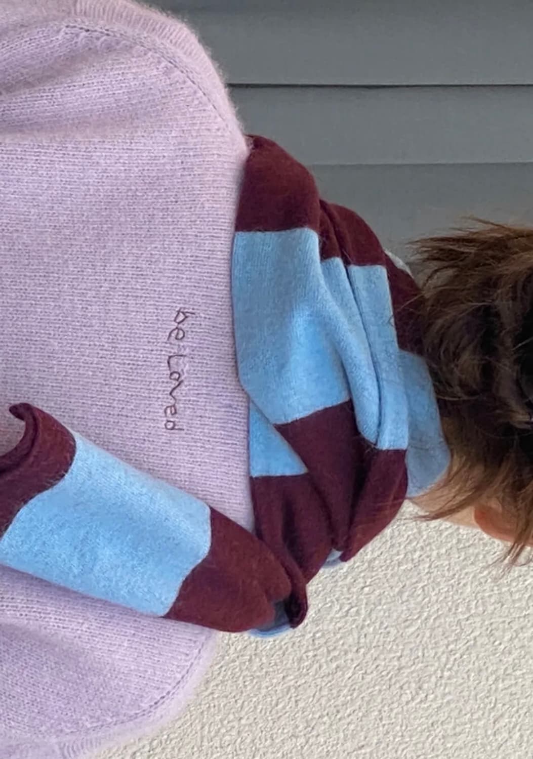 브렌다 브렌든 서울 베키 머플러 purple blue 상품이미지1