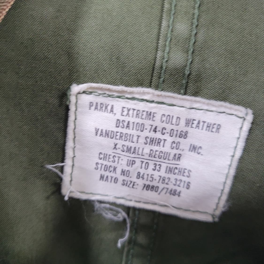 L US Army 피쉬테일 m-51 개파카 상품이미지6