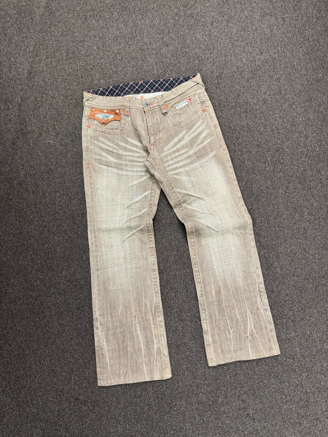 OS)NICOLE CLUB FOR MAN 빈티지 웨스턴 부츠컷데님팬츠 상품이미지1