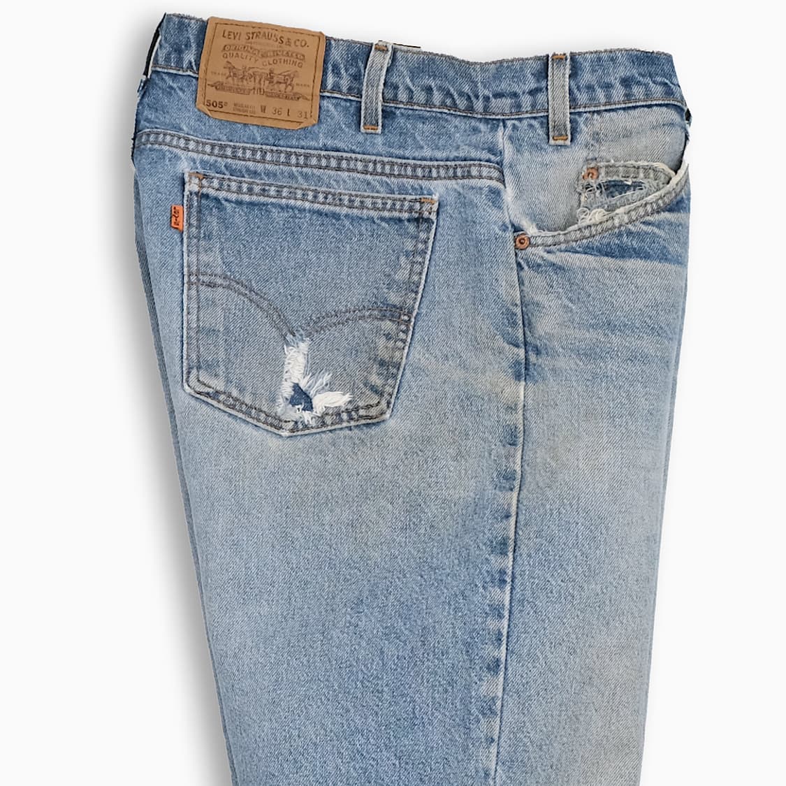 리바이스 505 오렌지탭 연청 90s USA 35인치 OR50536172 상품이미지5