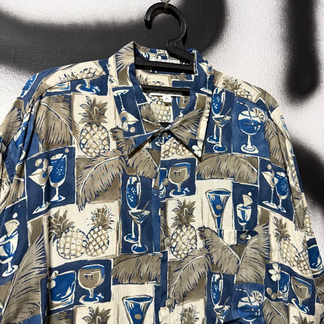 Pierre Cardin 빅사이즈 아트 풀 패턴 레이온 반팔 셔츠 상품이미지3