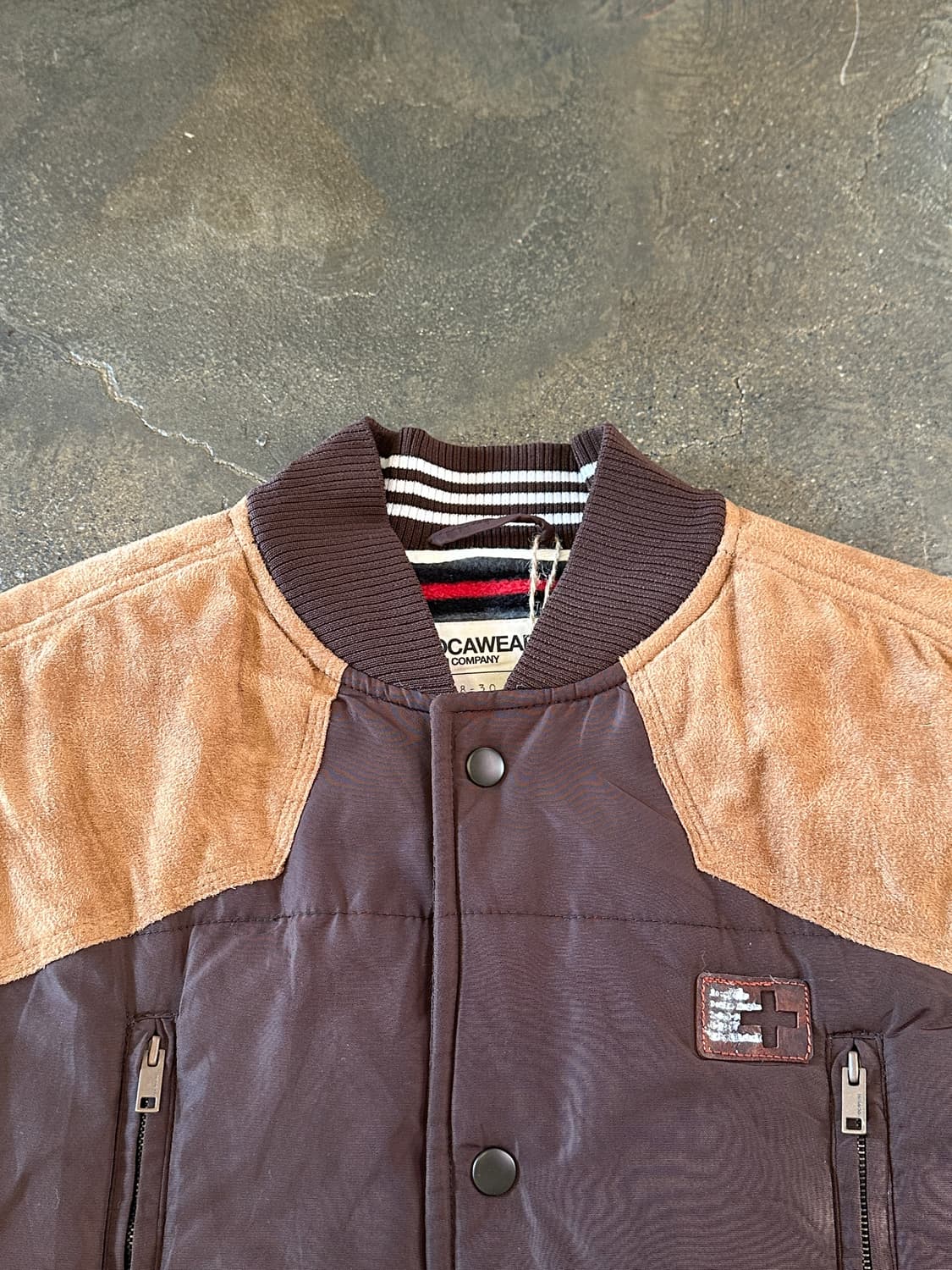 Rocawear 00s 빈티지 스웨이드 요크 브라운 퀼팅 베스트 XL 상품이미지4