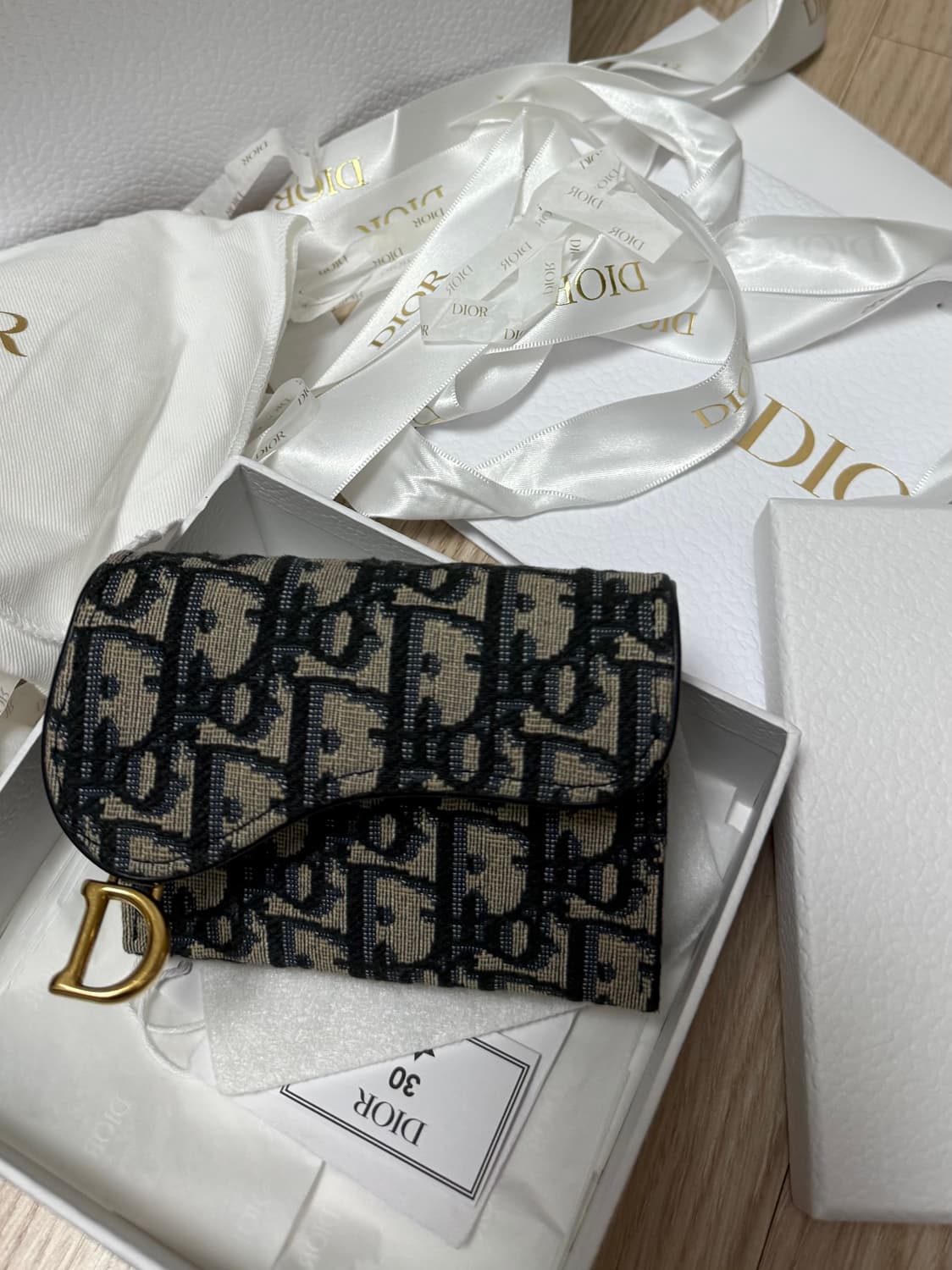 풀구성) 디올 오블리크 새들 아코디언 카드지갑 상품이미지2