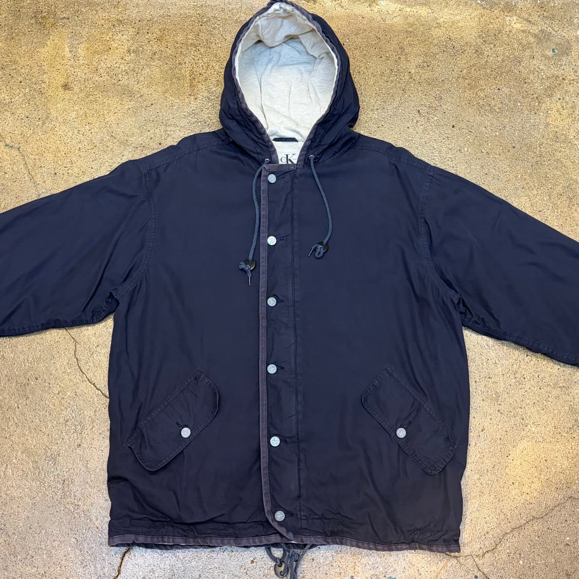 레어 90s USA 켈빈클라인 CK 후드 자켓 야상 상품이미지3