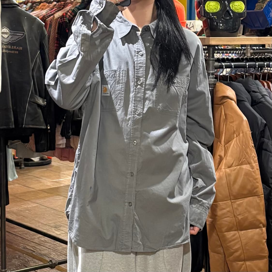 [HI] Carhartt 칼하트 긴팔셔츠 그레이 상품이미지2