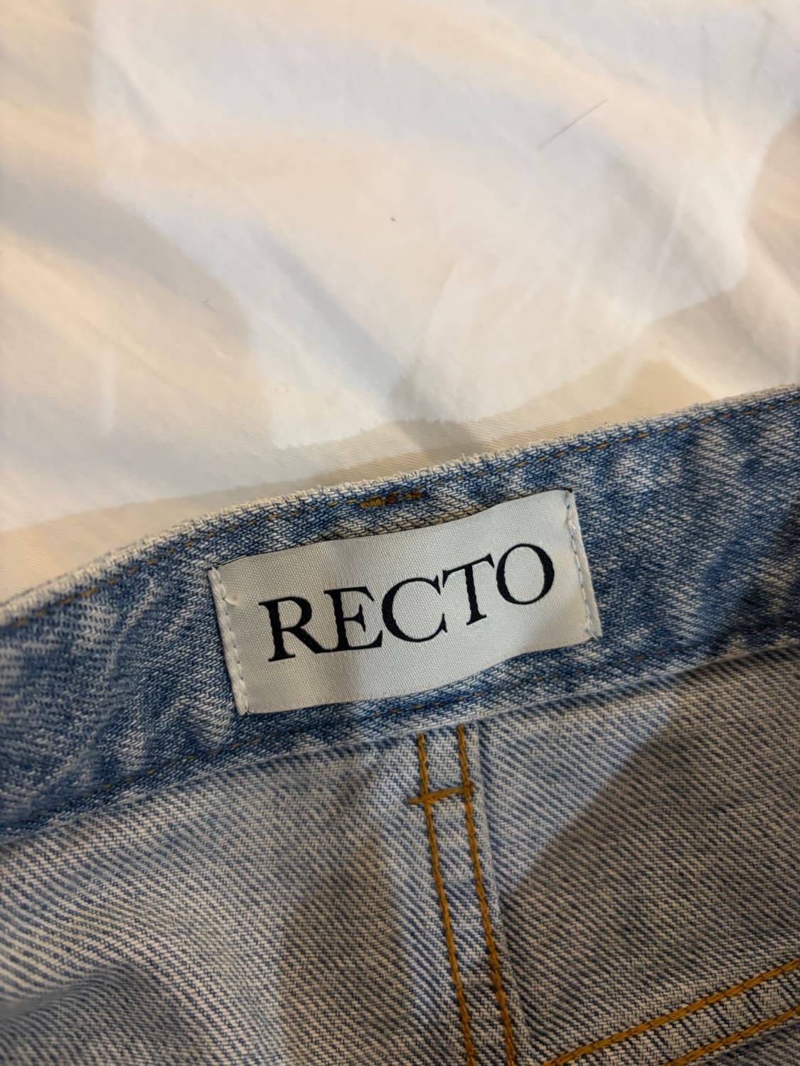 렉토 25ss destroyed denim pants 스몰 팝니다 상품이미지3