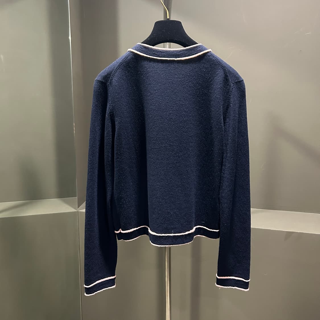 샤넬 카툰 트리밍 캐시미어 가디건 상품이미지4