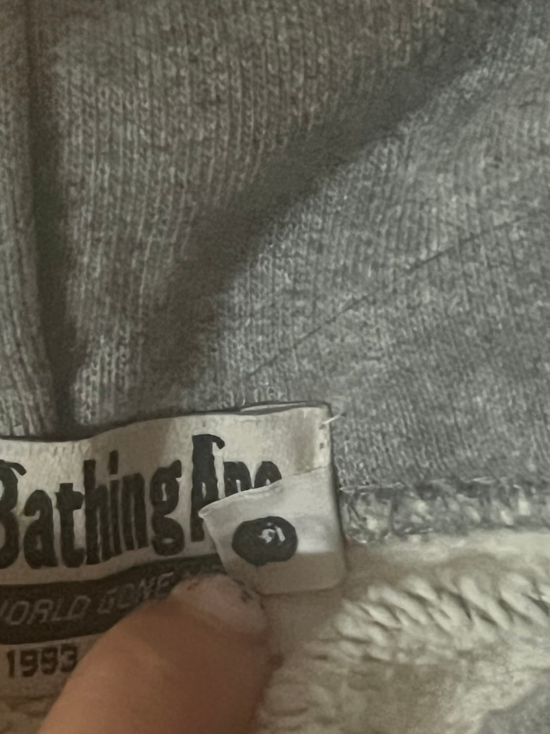 베이프 컬리지 빅로고 후드집업 상품이미지3