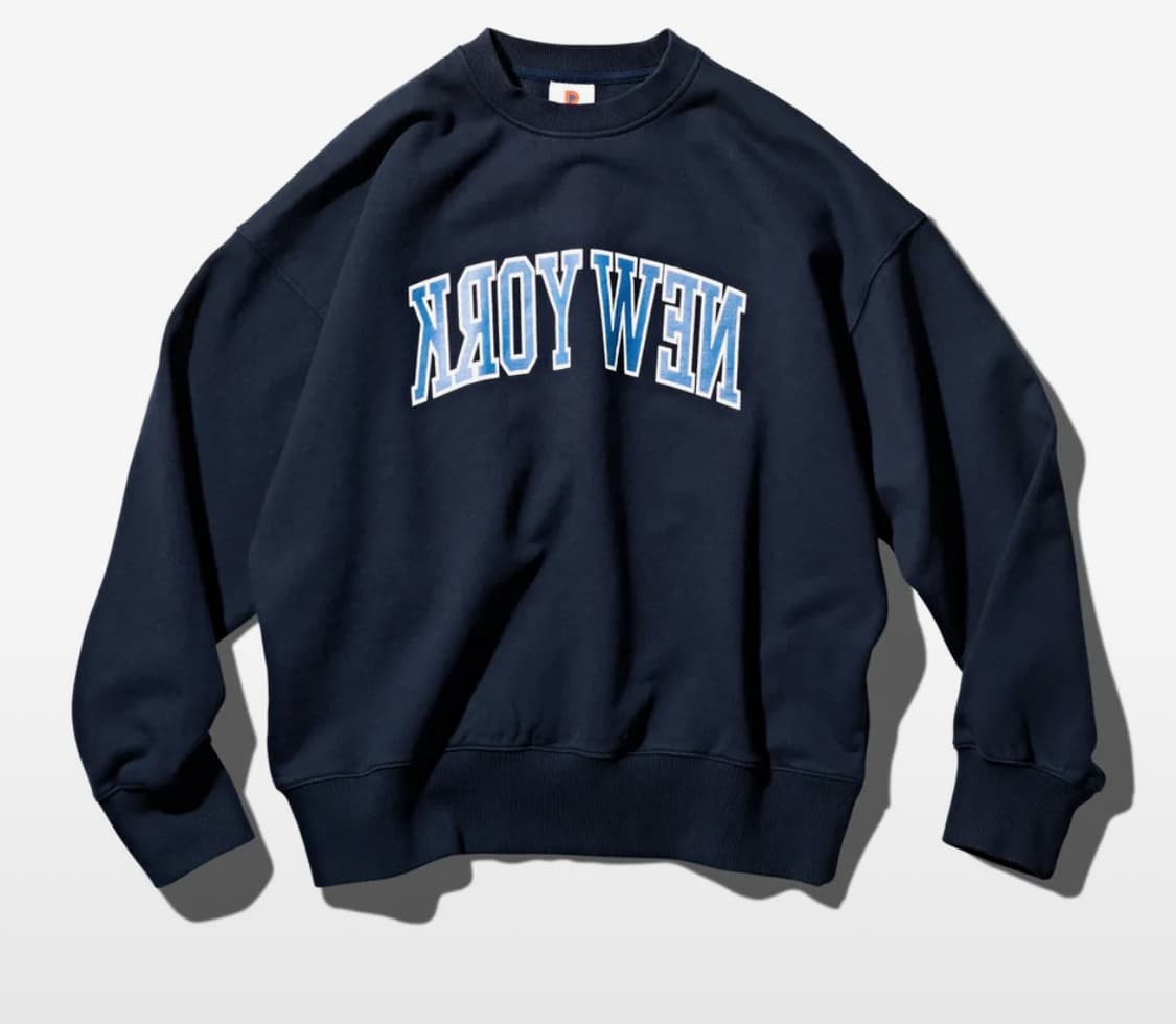 듀테로 뉴욕 맨투맨 네이비 M 상품이미지2