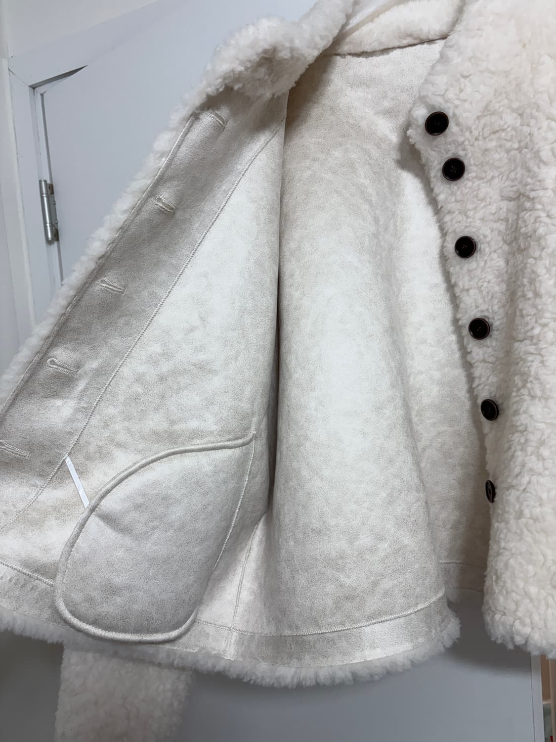 데일리룩 양털시어링자켓 울100% 상품이미지6