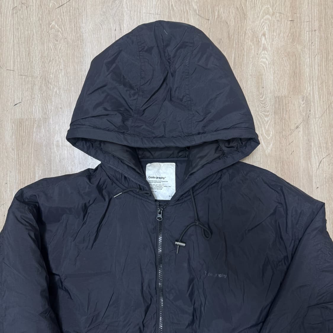 코드그라피 오버사이즈 바람막이 패딩 점퍼 L/100  상품이미지2