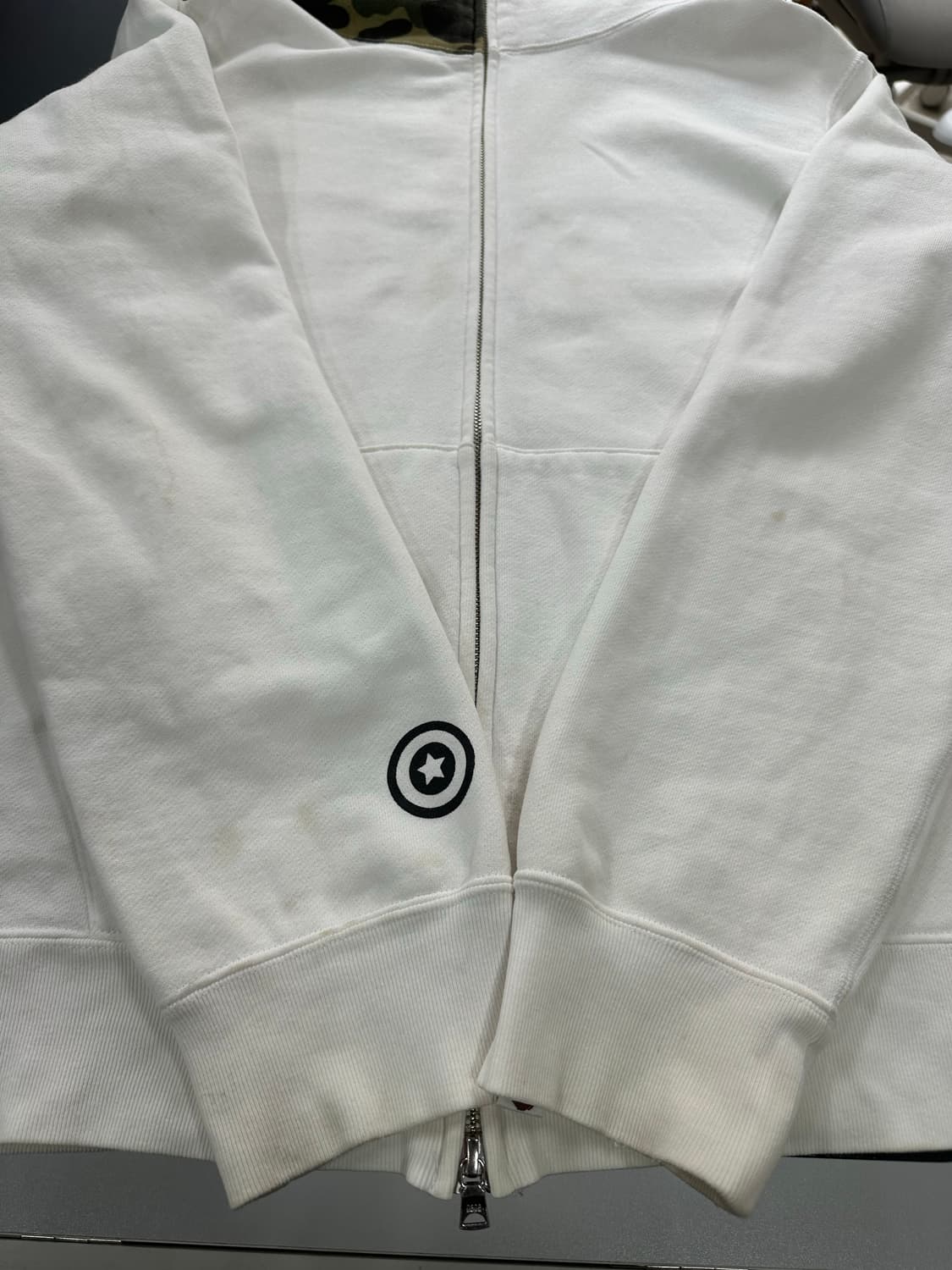 베이프 화이트 퍼스트카모 풀 후드집업 상품이미지9