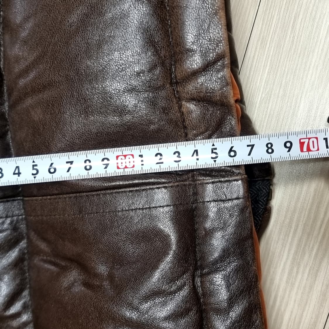 코오롱 시리즈(series) 양가죽 오리털 패딩 점퍼 브라운 남성(95) 상품이미지9