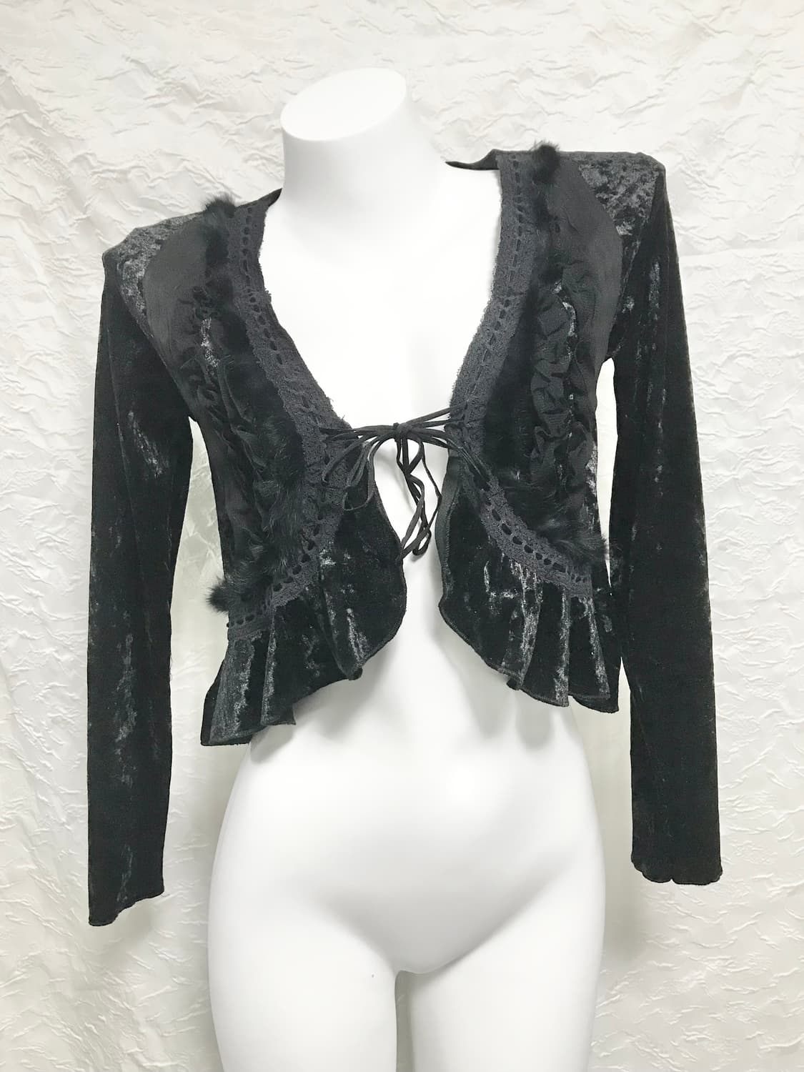 빈티지 페어리 벨벳 퍼 가디건 상품이미지2