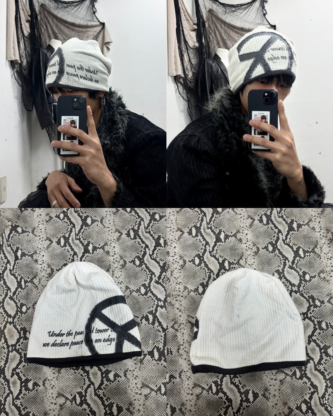 4 Y2K Print Beenie (공용Free) 3.5 상품이미지1