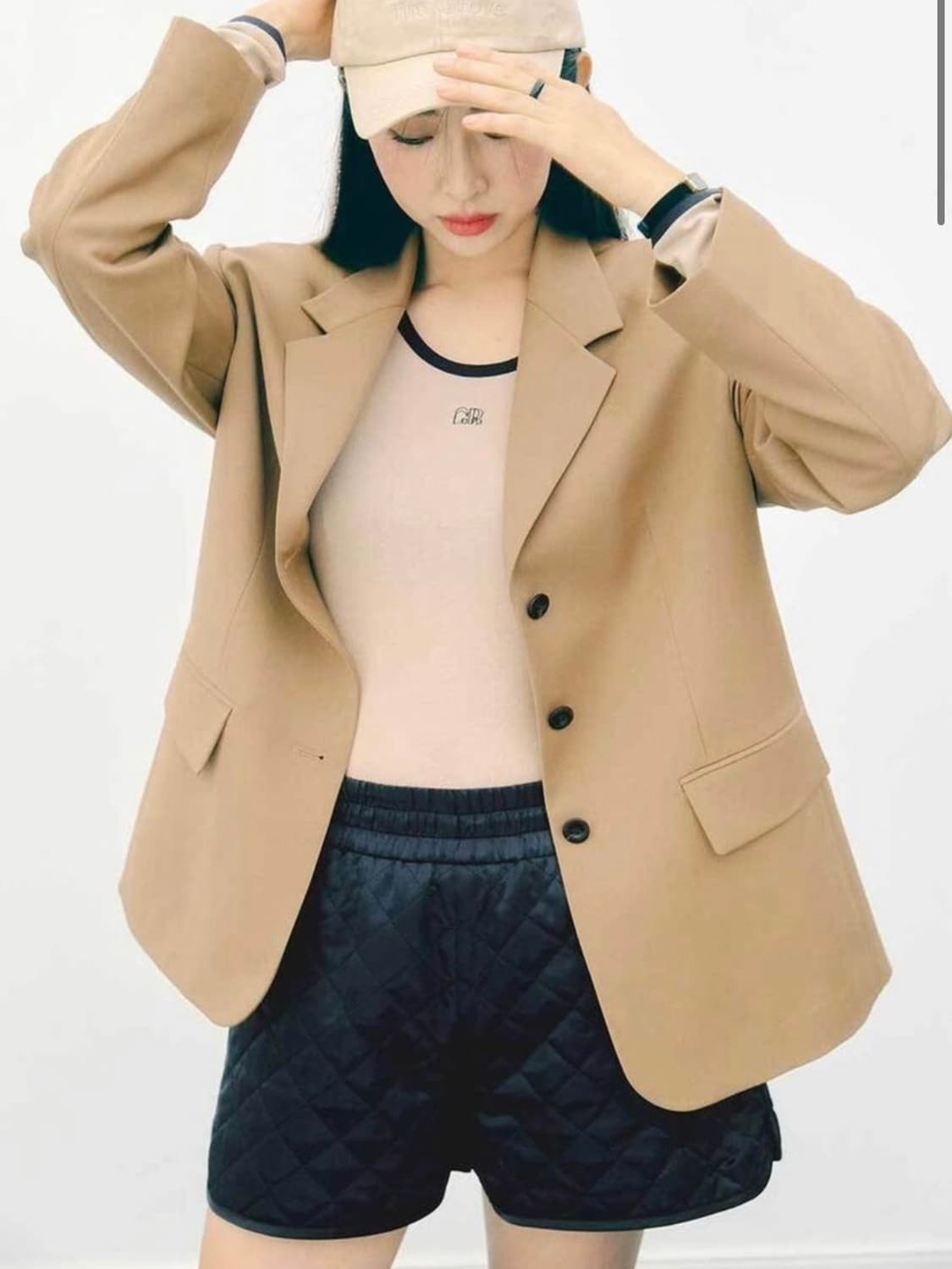 그로브 차이팬츠 퀼팅쇼츠 네이비 s 상품이미지2